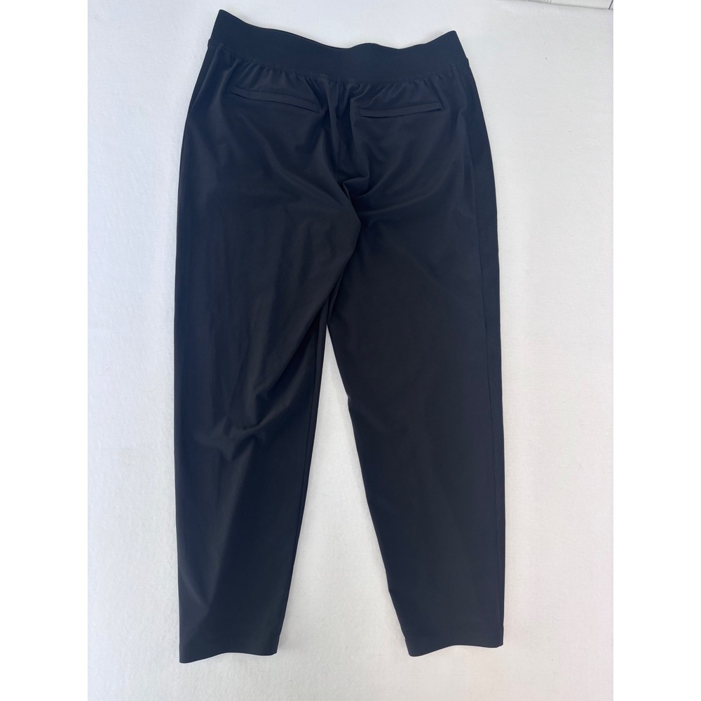 Athleta Brooklyn Ankle Pants Black Ribbed‎ Waist Travel Hike lightweight 10 NWOT - Picture 9 of 13